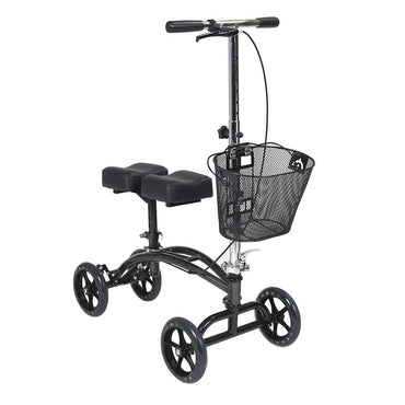 Drive Medical 796 Dual Pad Steerable Knee Walker Knee Scooter with Basket, Alternative to Crutches
